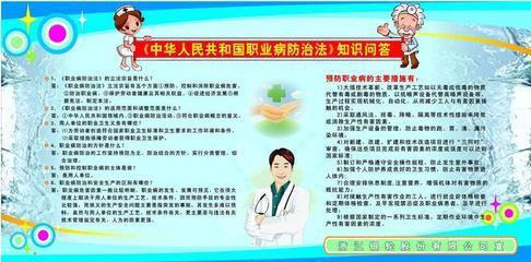 《中華人民共和國職業(yè)病防治法》知識問答展板 專業(yè)宣傳，守護健康